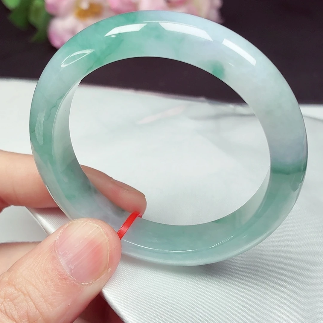 翡翠未镶嵌手镯53.6圈