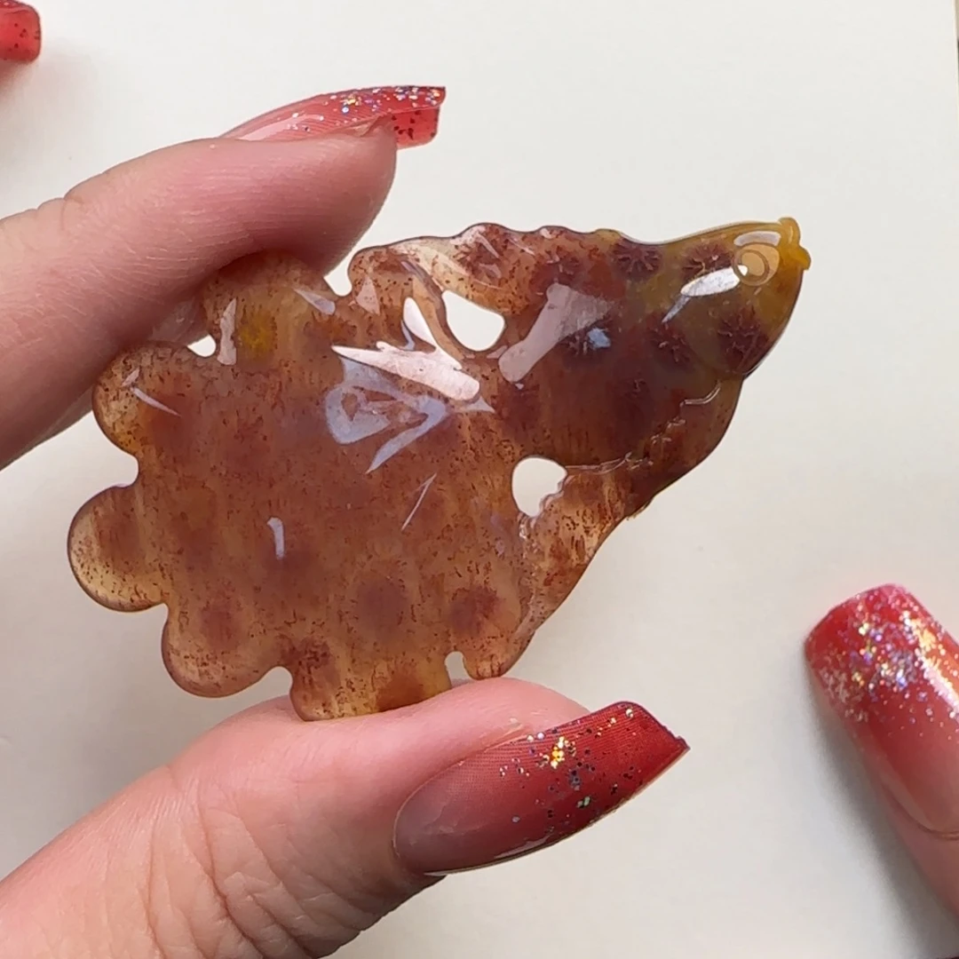 硅化珊瑚（珊瑚玉）未镶嵌颈饰