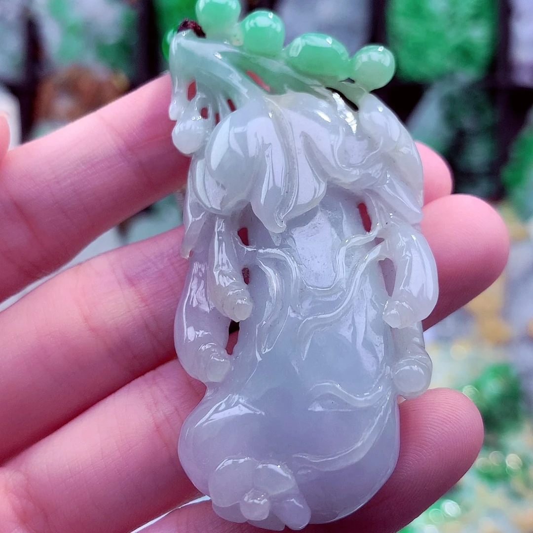 翡翠未镶嵌颈饰天然