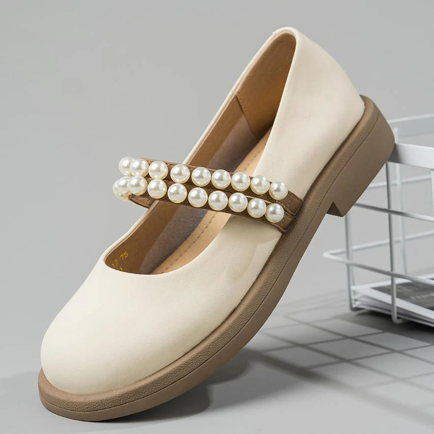 【老彭同学小六子黑盒断码捡漏】珍珠玛丽珍套脚单鞋 *MD42111A12