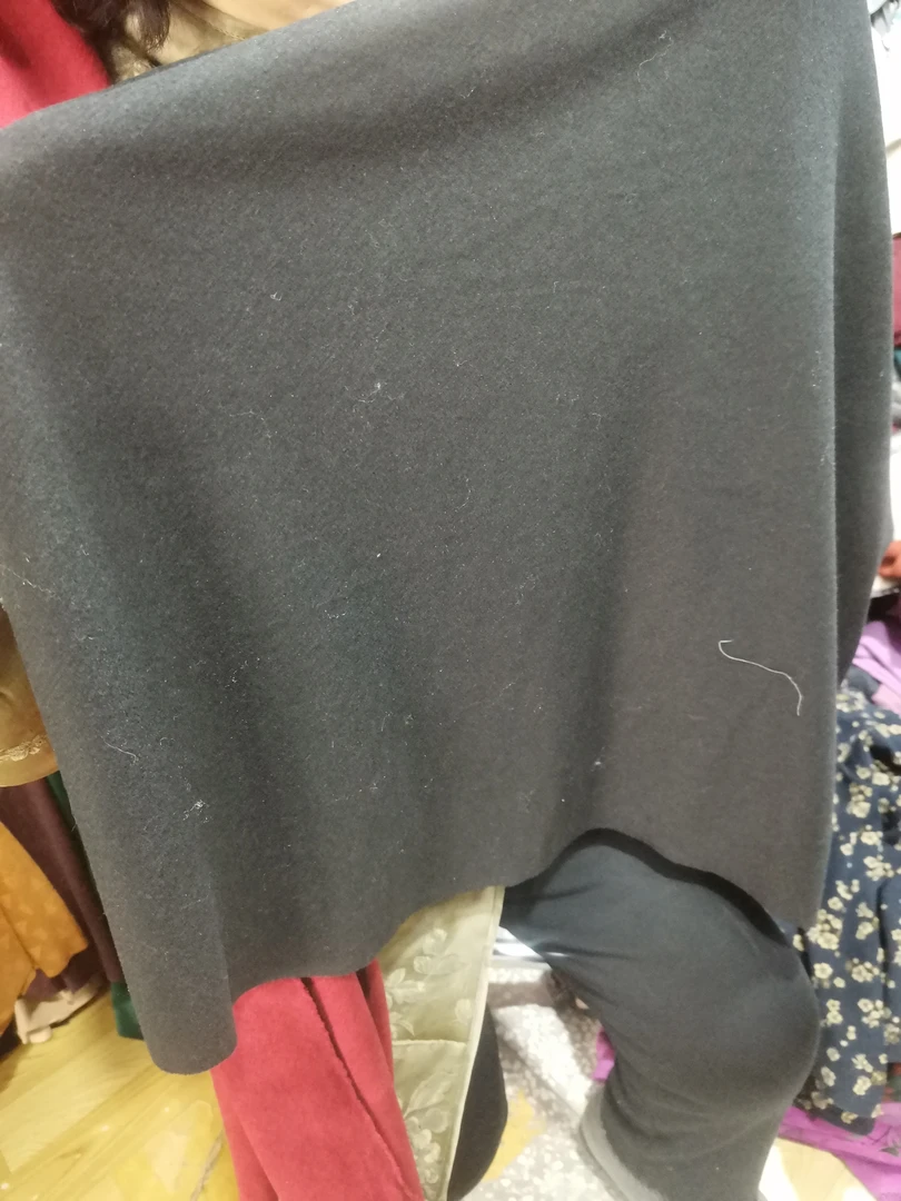 黑色蚕丝奥绒2米面料