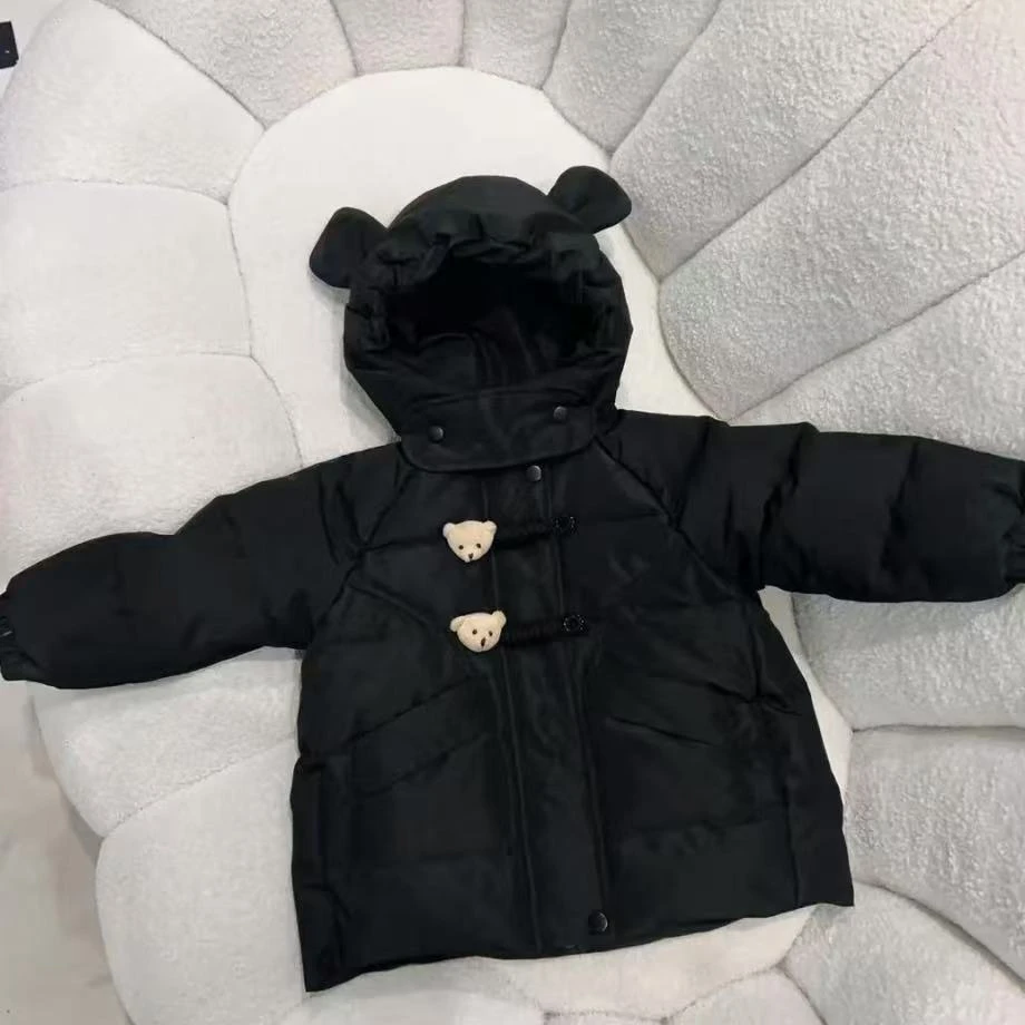 MOMOCO女童冬季90白鸭绒外套洋气保暖小熊羽绒服75830102061