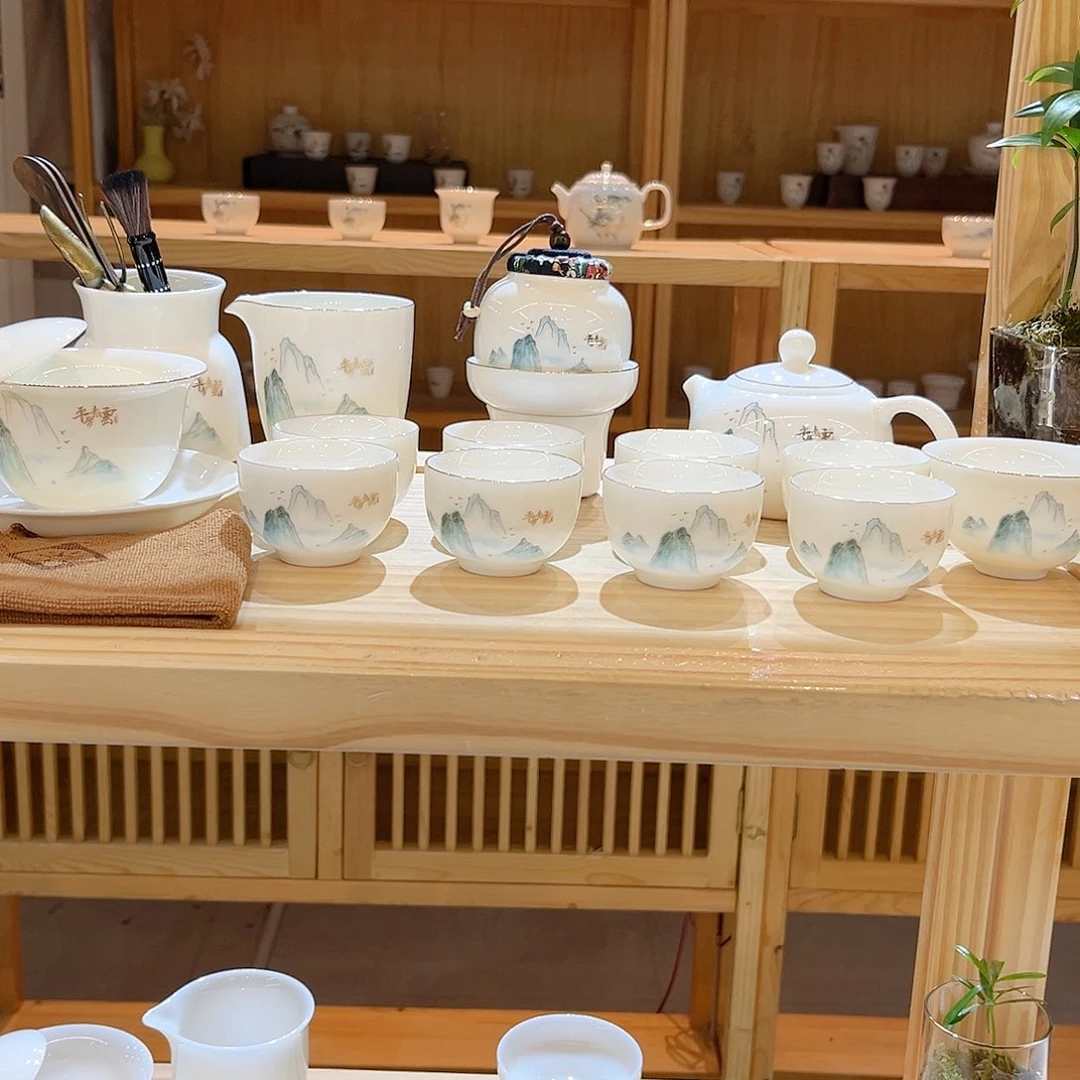 【御瓷斋】羊脂玉瓷茶具套装