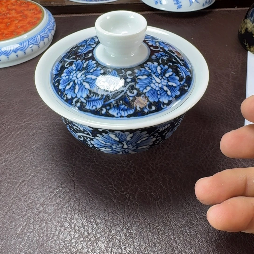 木***砖瓷片当代景德镇陶瓷手绘茶具