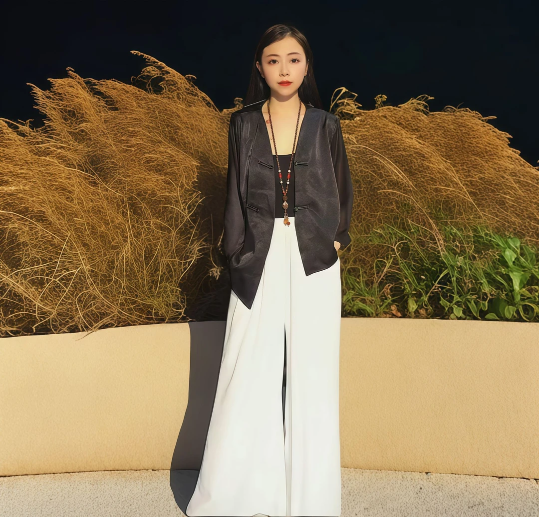 时尚宽松设计师百搭休闲气质设计师轻奢不规则提花衬衫1281