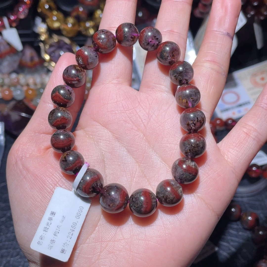 两***拉未镶嵌手链水晶10.5mm金多多手链单圈