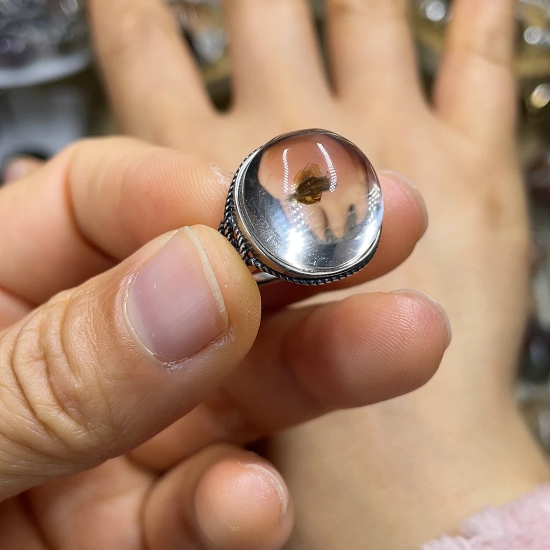 【闪购商品】水晶珠宝半成品银S925镶嵌戒指