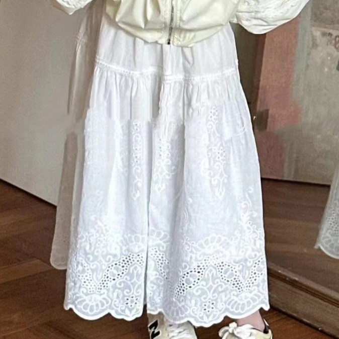 【2025夏季新品】女童半身裙 中大童时尚洋气休闲纯色A字裙290