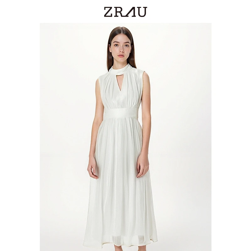 【达人专享】ZRAU设计挂脖性感连衣裙Z1242L0027