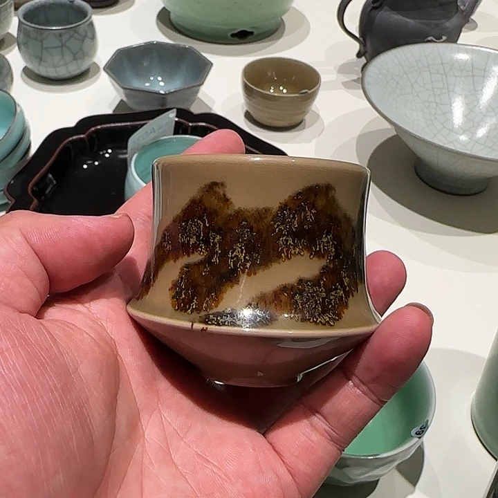 简***单龙泉青瓷烟雨江南手工杯