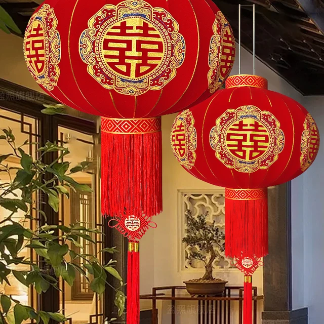结婚灯笼喜字大红灯笼新款户外阳台大门口中式婚礼庆布置挂件装饰