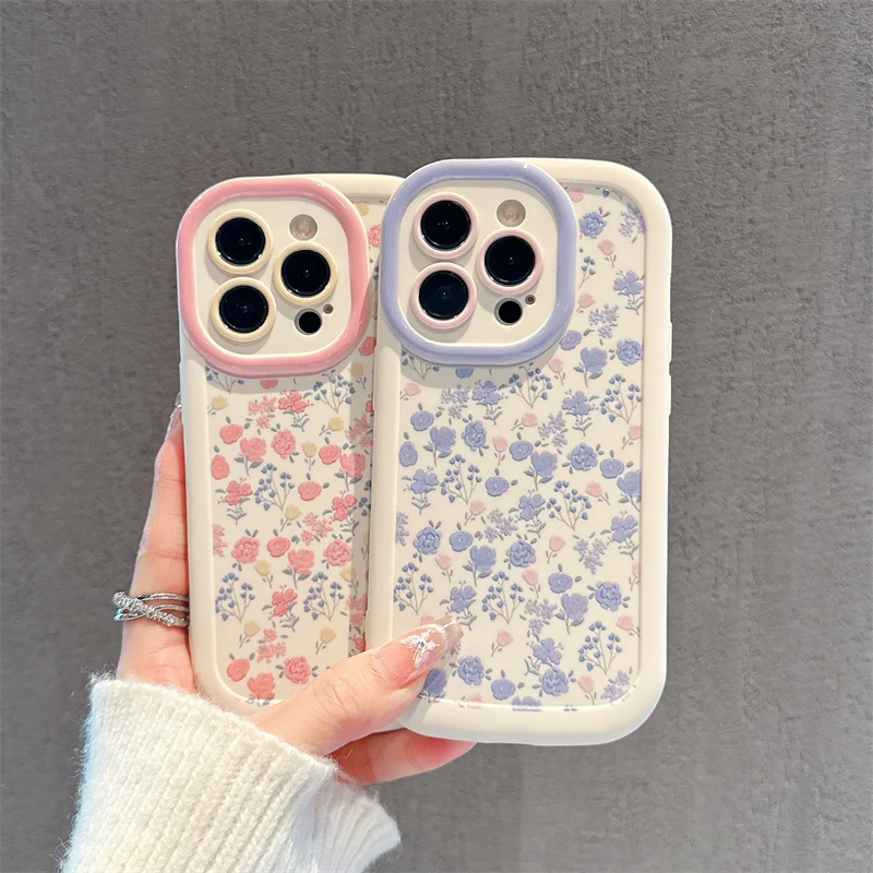 满屏小碎花（适用于苹果/华为/OPPO/VIVO/小米）全包防摔泡芙手机壳