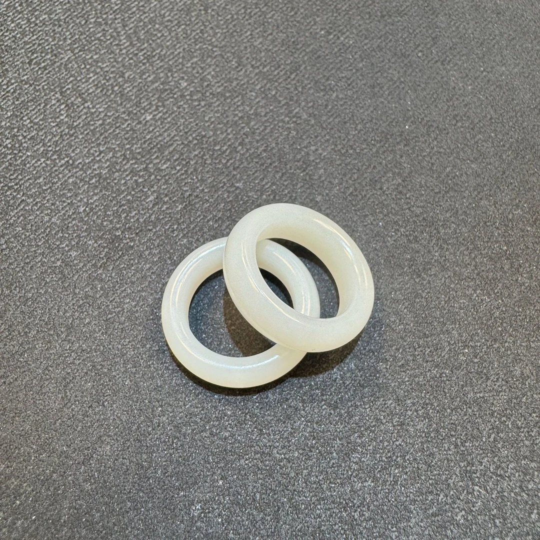 【俄料】和田玉羊脂白玉戒指一级白特细和田玉戒指多样性发其一