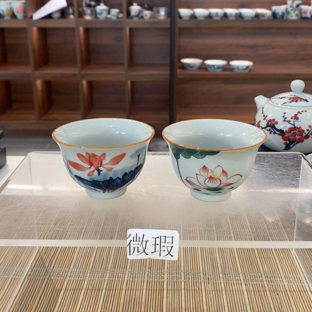 釉下彩老陶泥手工绘制