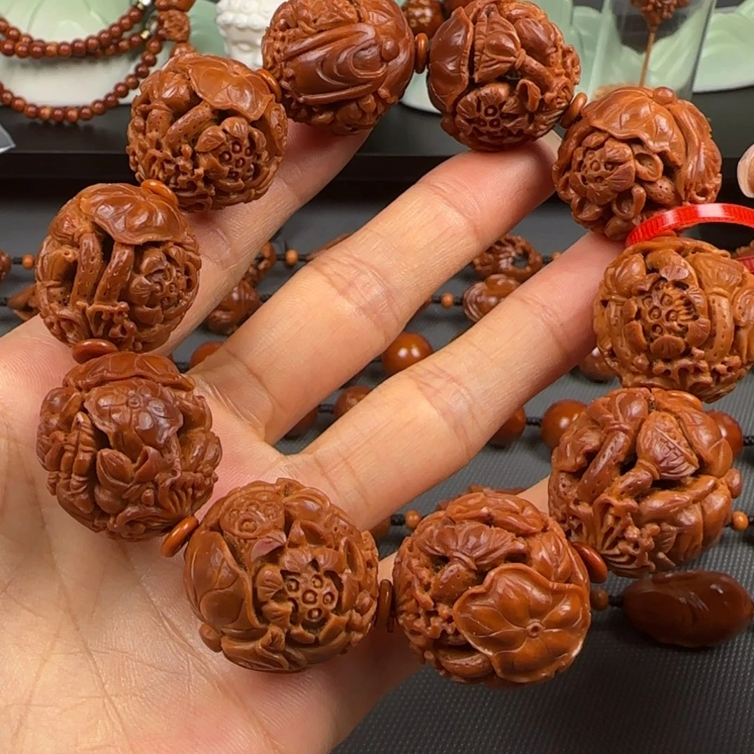 橄榄核手串油核荷塘月色无相佛