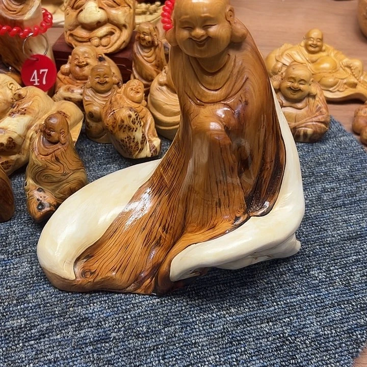 柏木太行崖柏手把摆件