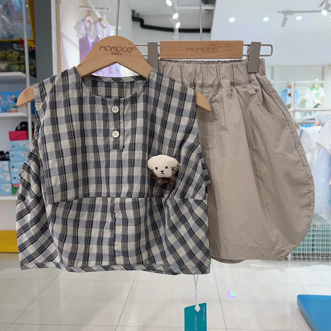 MOMOCO夏季男童休闲套装小狗玩偶百搭套装77230578315