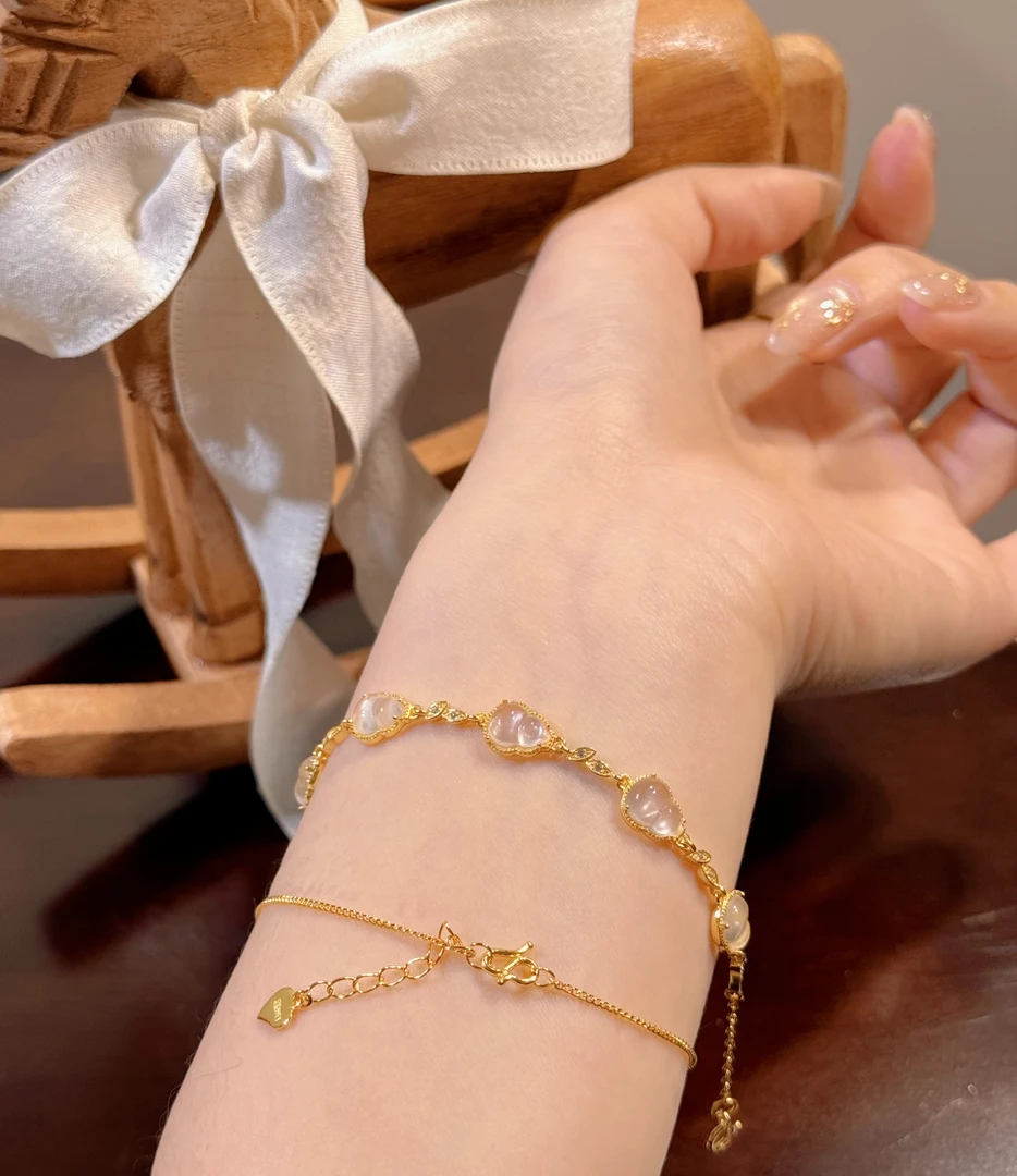 925银手链 A18金枝玉叶水沫子葫芦手链