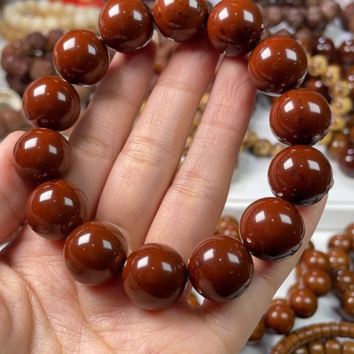 紫金鼠手串16尺寸紫金鼠光珠红皮