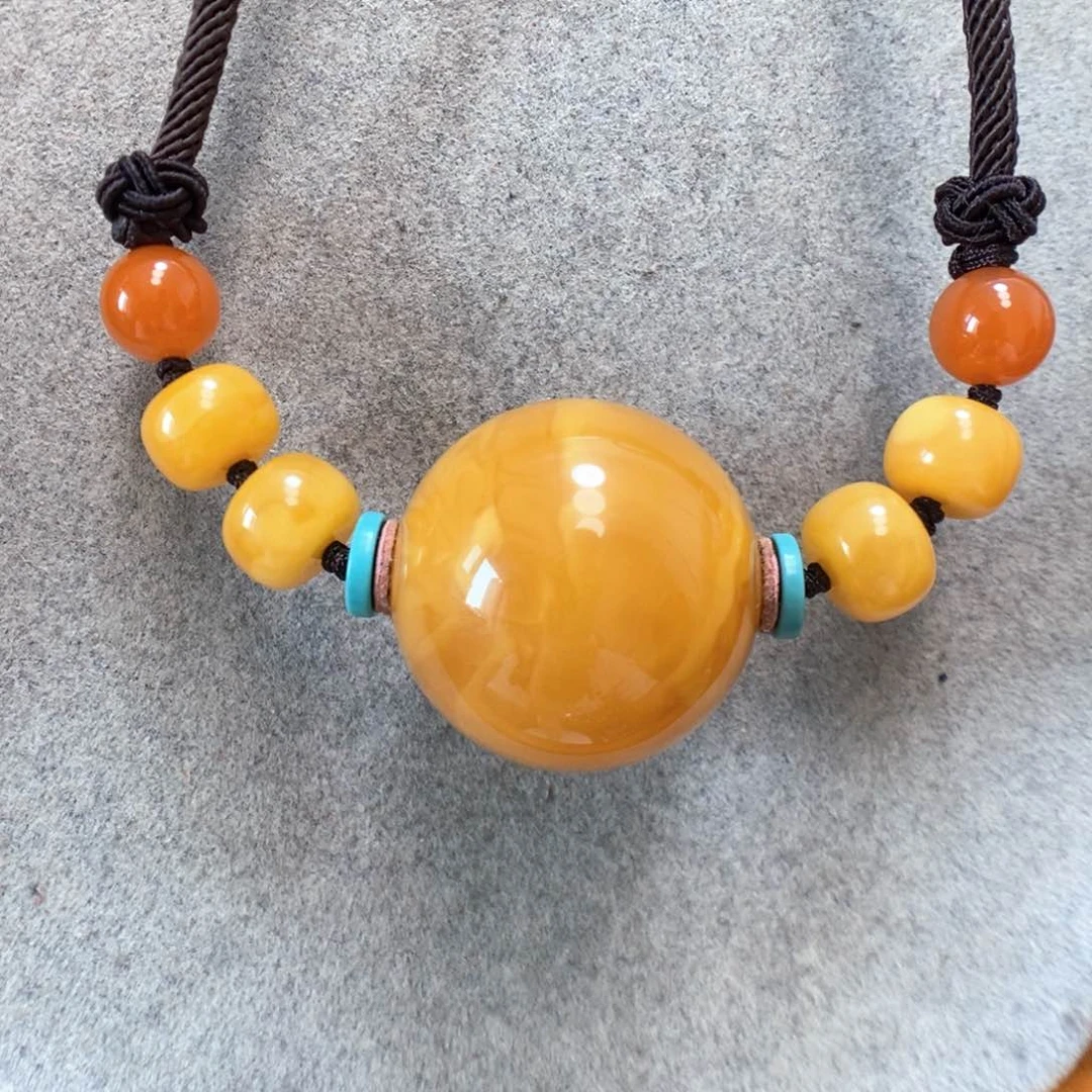 未镶嵌项链蜜蜡蜜蜡锁骨