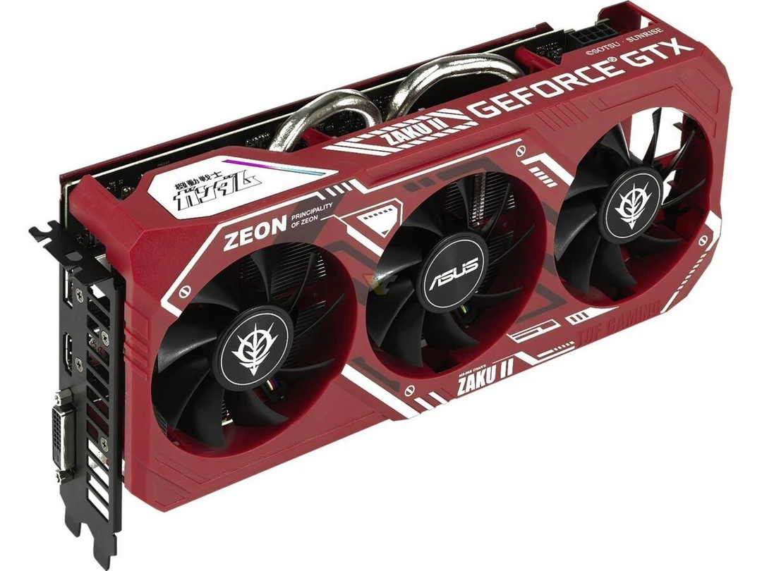 二手华硕1660 Super 6G TUF 高达 红色