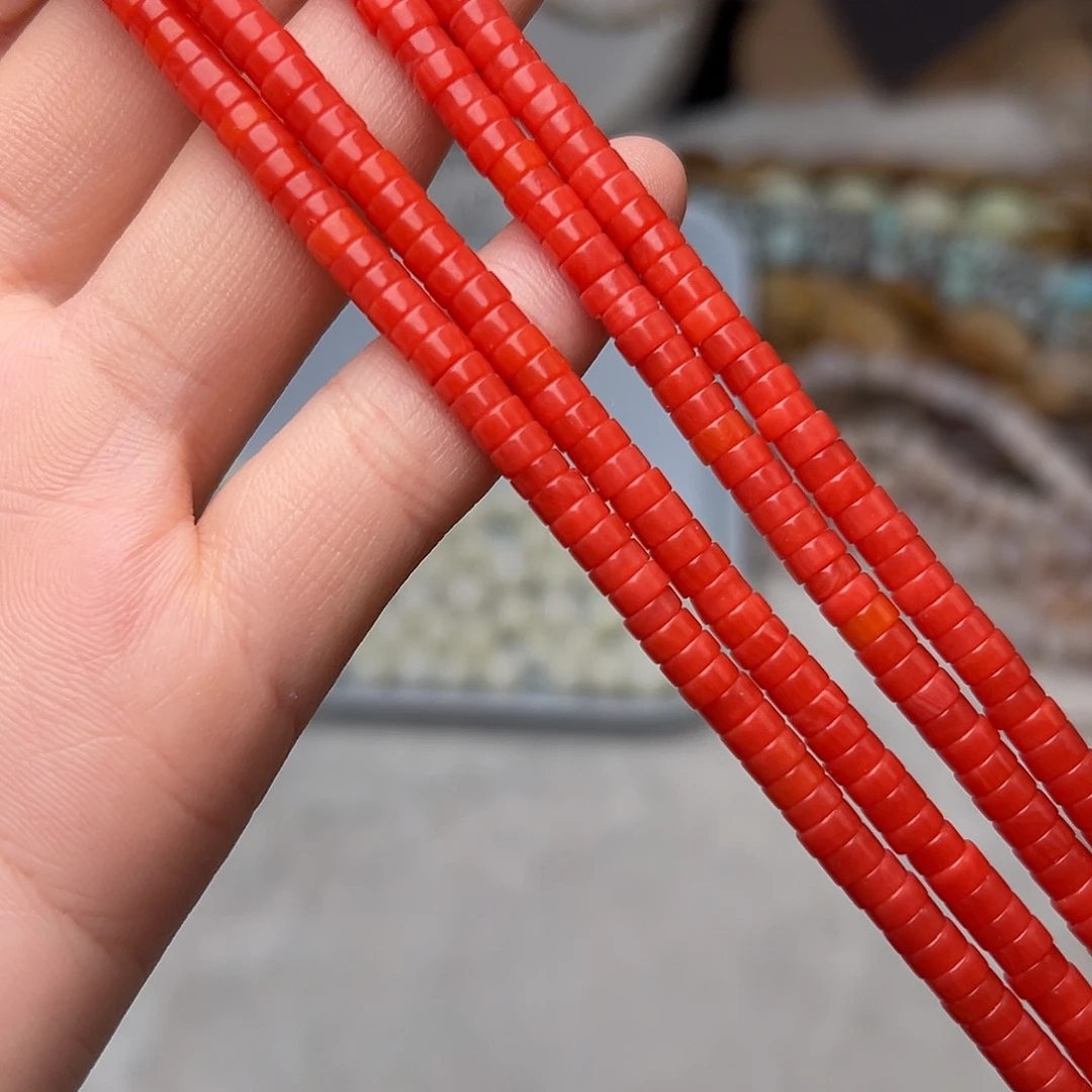 玛瑙/玉髓合金珠宝半成品Y733。4.4mm拼接草竹隔片一条