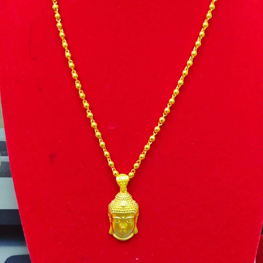 合金项链 TYC经典款  女款时尚光面圆珠项链   卡4配佛头