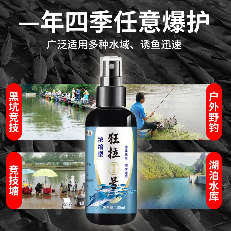 【拍1发2】狂拉①号水剂钓鱼四季通用鲫鲤草鳊青罗非淡水鱼饵添加剂