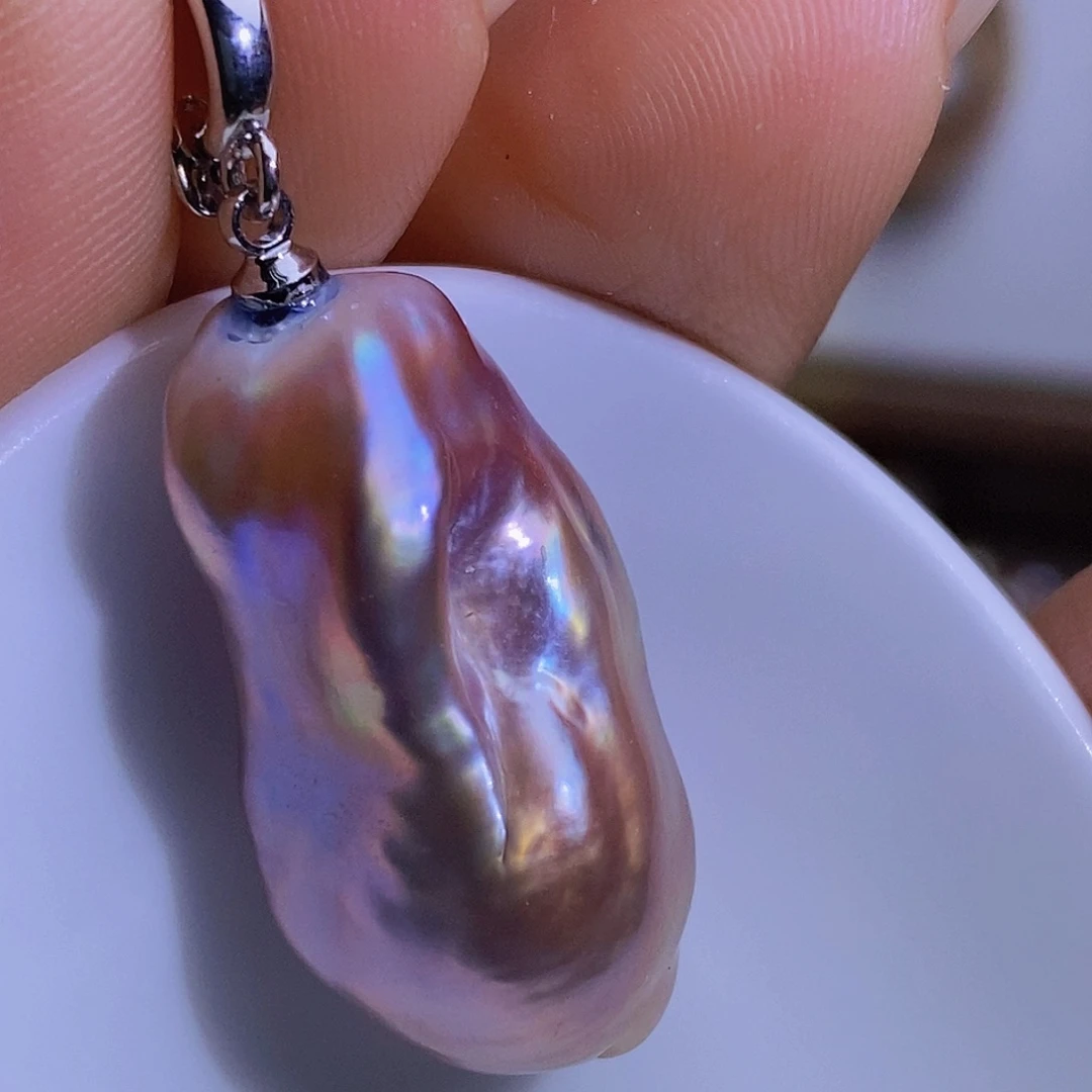 银S925镶嵌淡水珍珠淡水珍珠