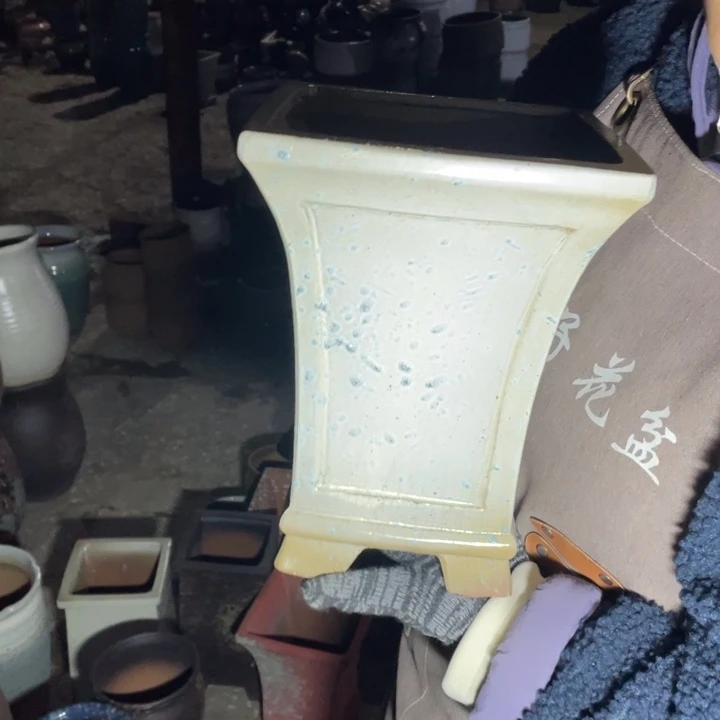 紫砂花盆口20高27正品正品