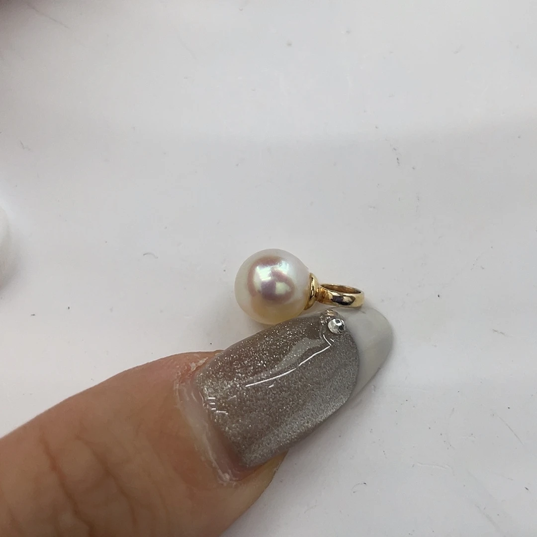 海水珍珠银S925镶嵌吊坠(不含链)