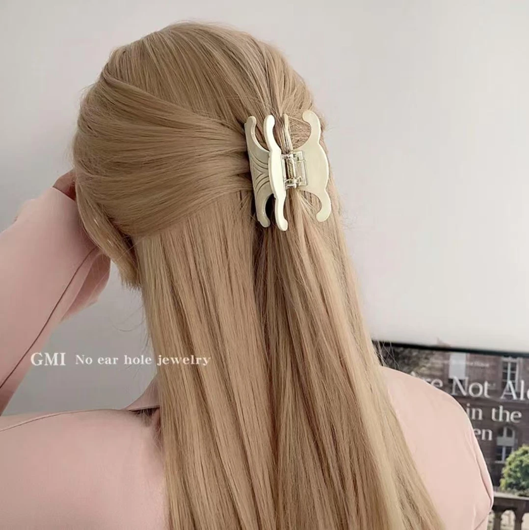凯旋门醋酸大号抓夹发夹女夏2025新款后脑勺高级感高马尾鲨鱼夹子