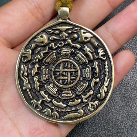 砖雕二***c藏传工艺品九宫八卦