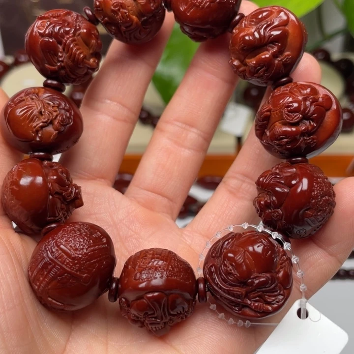 手串橄榄核张*包浆玉化