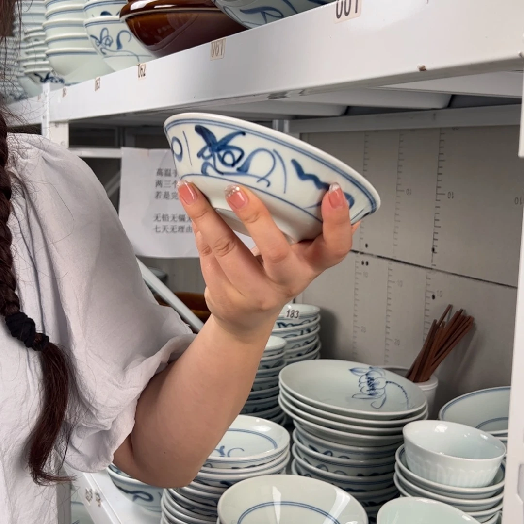 碗大瑕山茶花6寸正德碗（单只装）