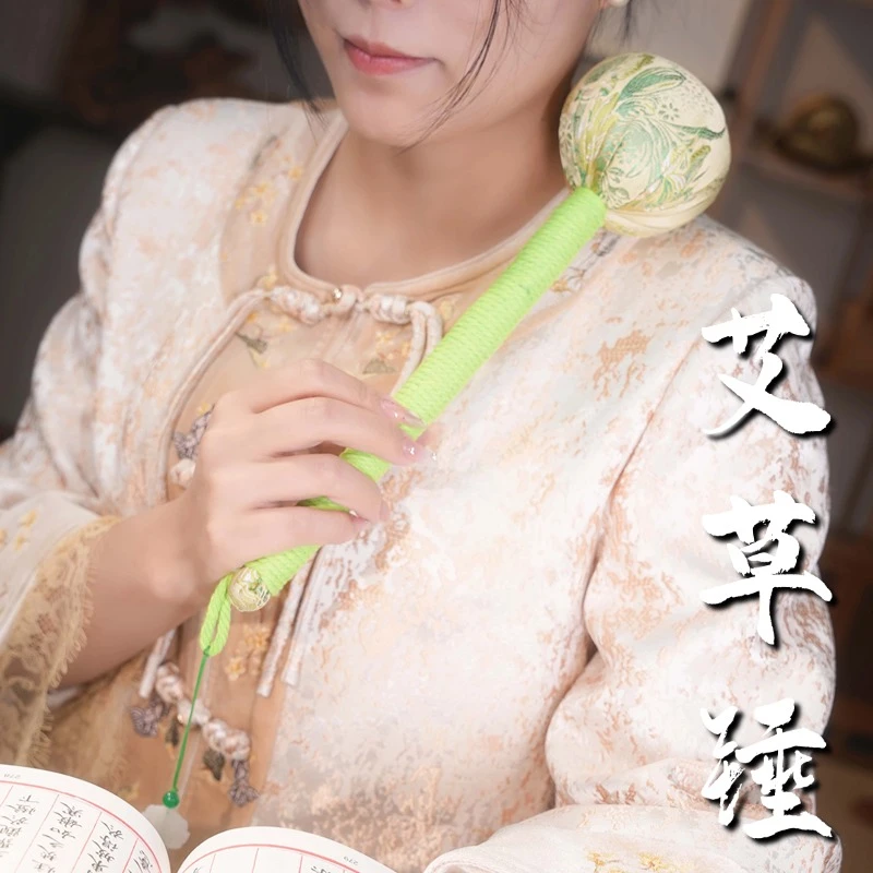 艾草锤 拍八虚 养生 按摩捶 放松肩颈 疏通经络 女士 长柄
