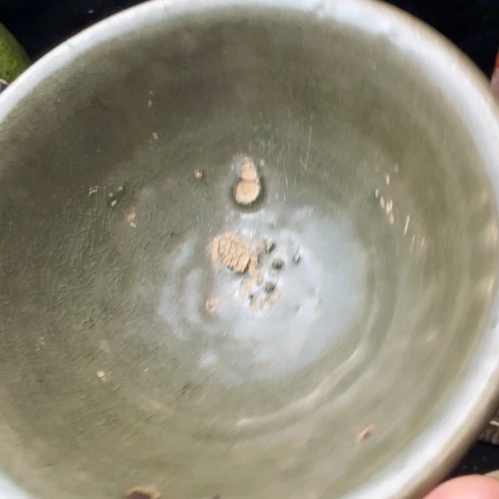 小***.临汝窑翠青釉斗笠盏
