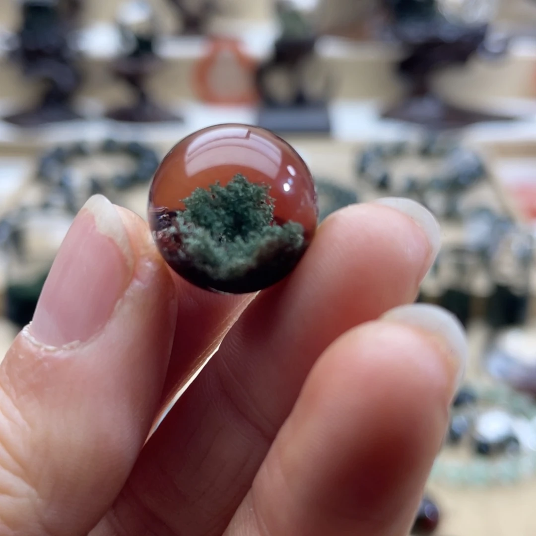 水晶颈饰银S925镶嵌萧*心绿幽灵吊坠