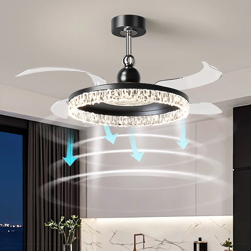 隐形风扇灯合集2025节能灯高亮北欧简约餐厅护眼吊灯轻奢家用智能