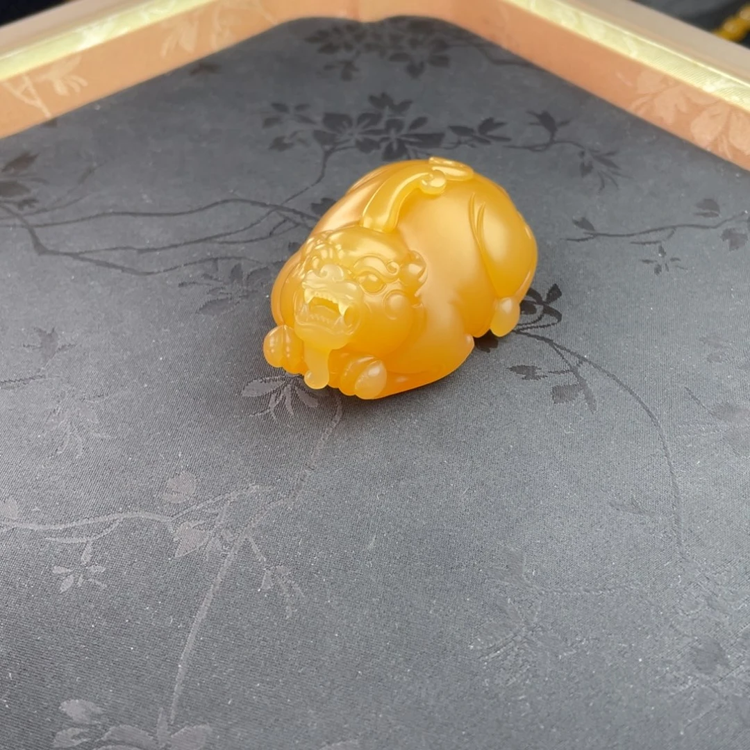 d***o石英质玉（缅黄）未镶嵌吊坠(不含链)