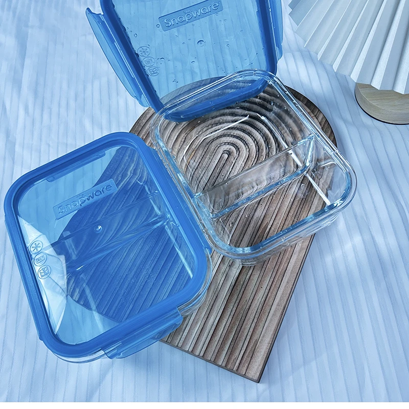 （2个装）美国康宁出口玻璃分隔餐盒946ml 0.7kg/个