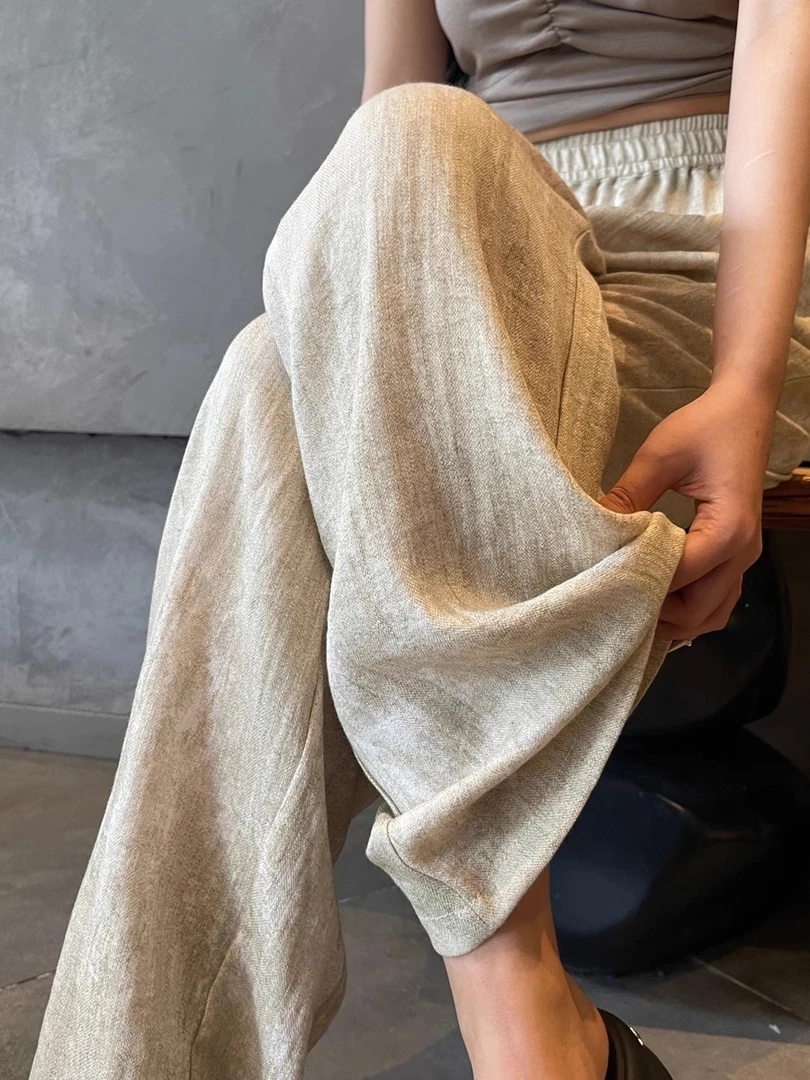 扎染印染长裤透气夏季薄款休闲裤宽松百搭阔腿裤女大码凉凉山本裤