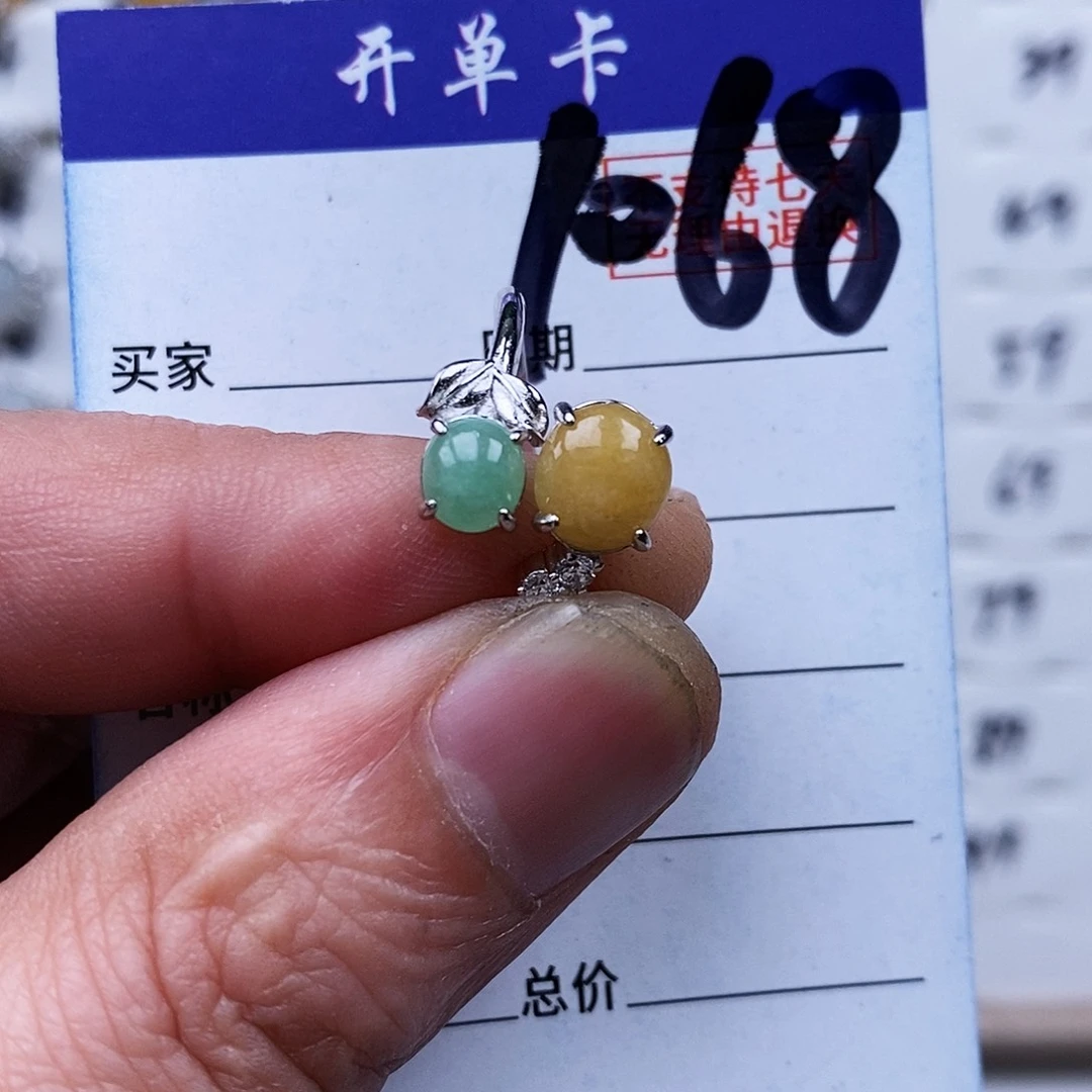 银S925镀金镶嵌戒指翡翠戒指