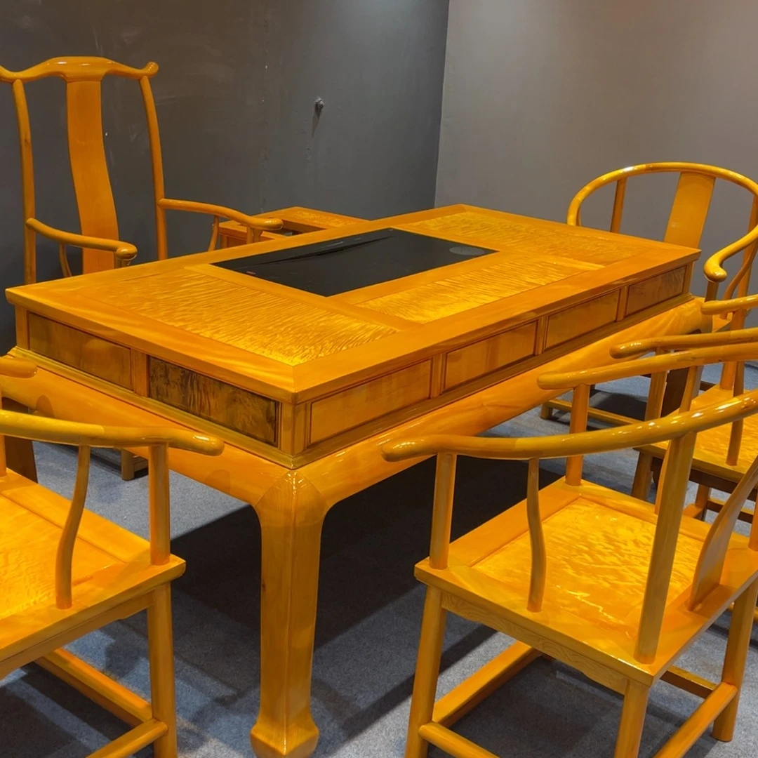 谭***哥乌木类成套家具茶桌七件套178尺寸