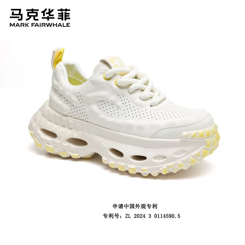 马克华菲夏季透气2025新款增高厚底休闲运动鞋子轮胎老爹潮鞋