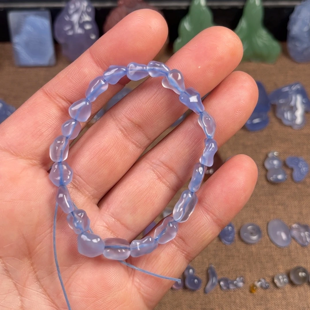 玛瑙/玉髓未镶嵌颈饰随形手串