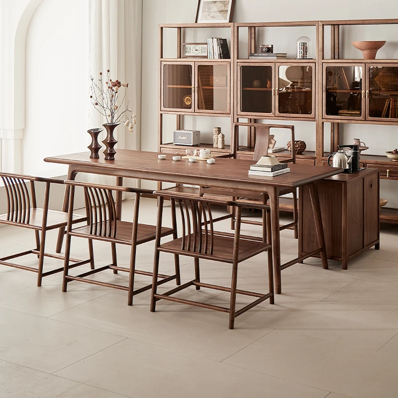 北美黑胡桃木大板茶桌