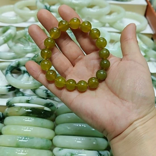 蛇纹石玉未镶嵌手链