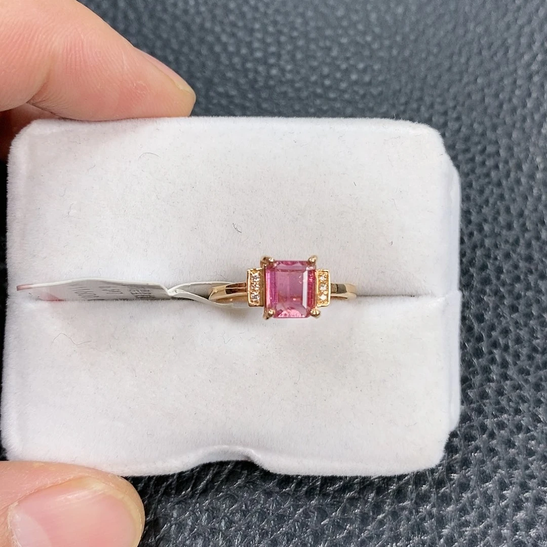 碧玺戒指18K金镶嵌福利