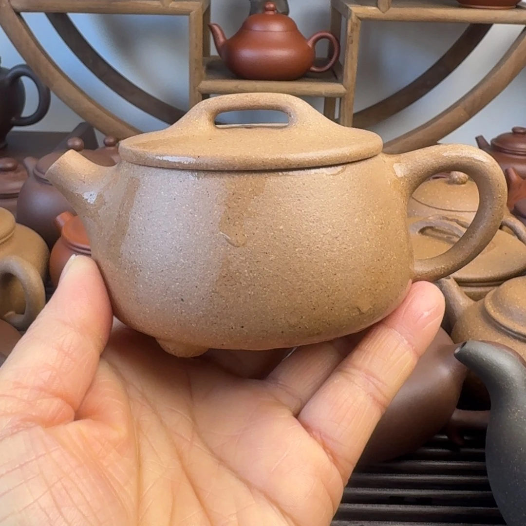 紫砂茶壶190cc宽口石瓢段泥